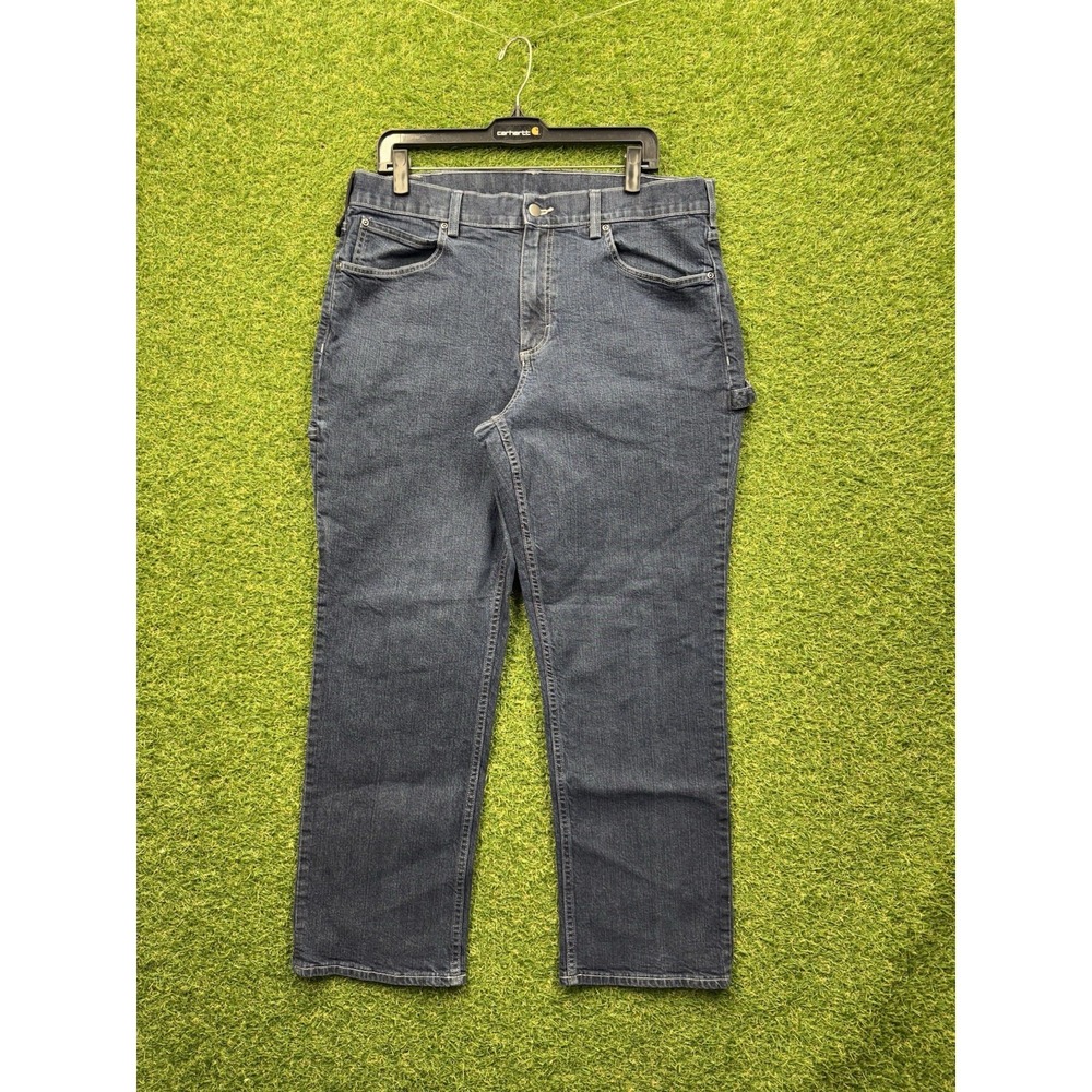 Duluth Trading 40 Grit Jeans Mens 38X30 Standard Fit Dark Wash Denim Workwear
